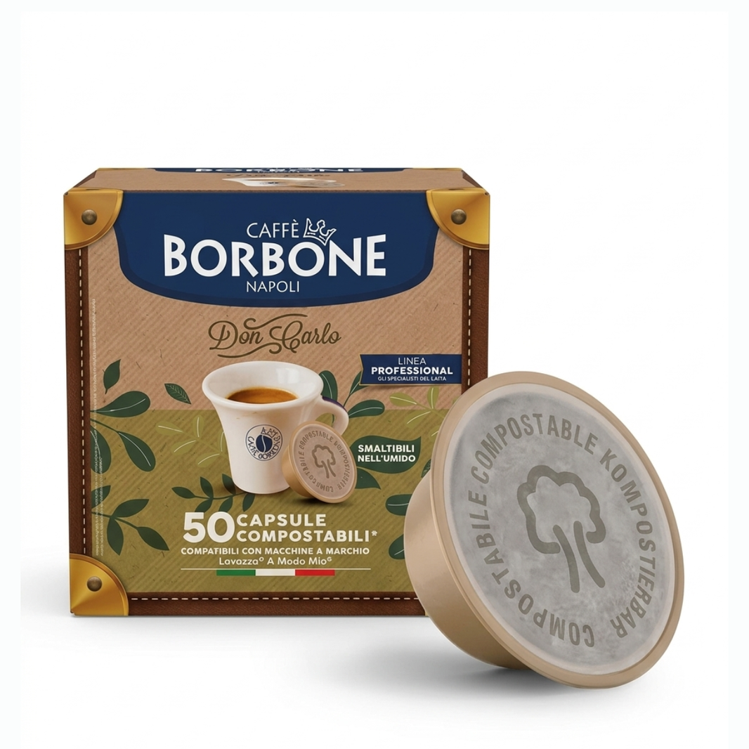 Capsule caffè Borbone Don Carlo compostabili A Modo Mio da 50 pz