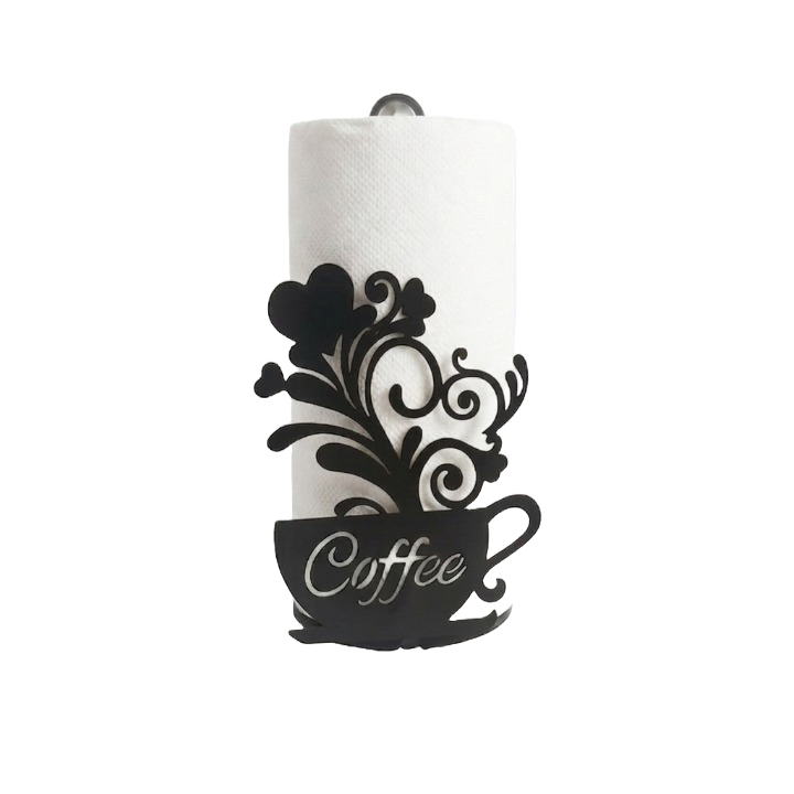 Porta rotolo Coffee con rotolo di scottex