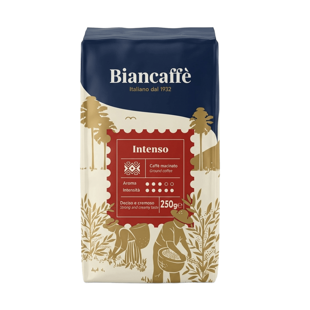 Biancaffè Caffè Macinato 250 g – Disponibile nelle Varianti  Intenso Aroma