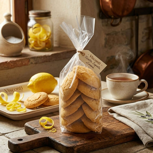 Biscotti al limone artigianali foto ambientata