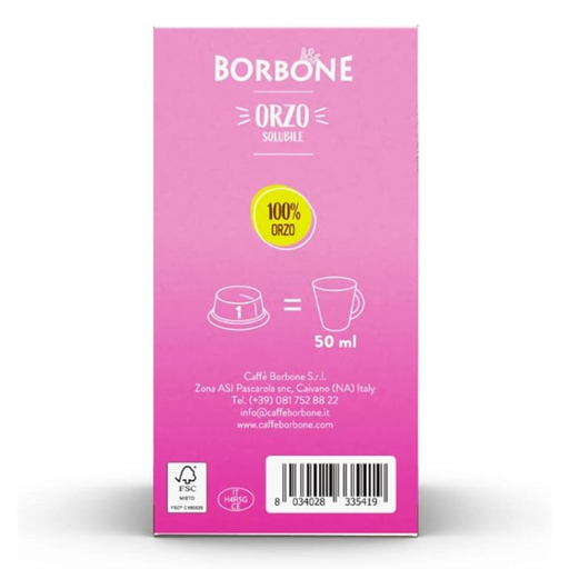 Borbone capsule orzo compatibili A Modo Mio 16 pz foto laterale