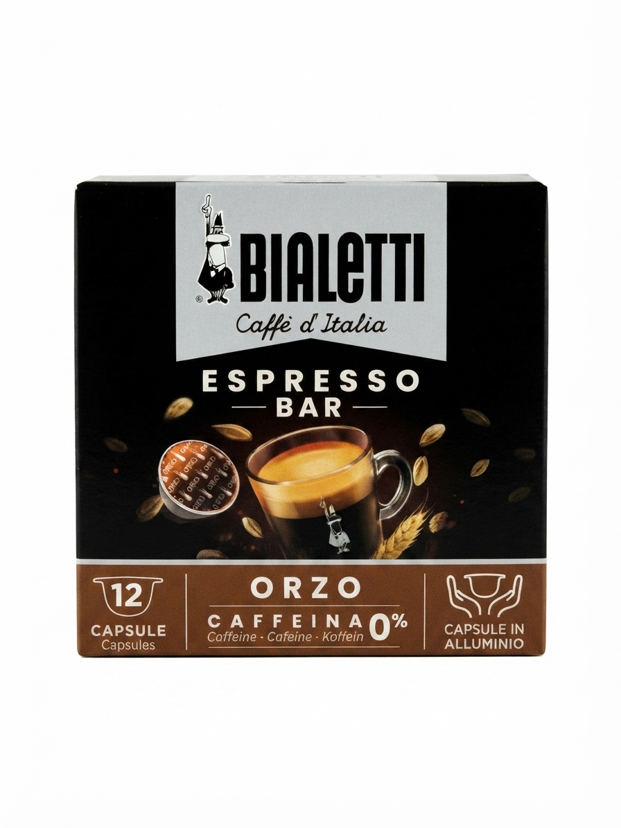 Capsule Orzo Compatibili Bialetti® – 12 Capsule in Alluminio | 0% Caffeina