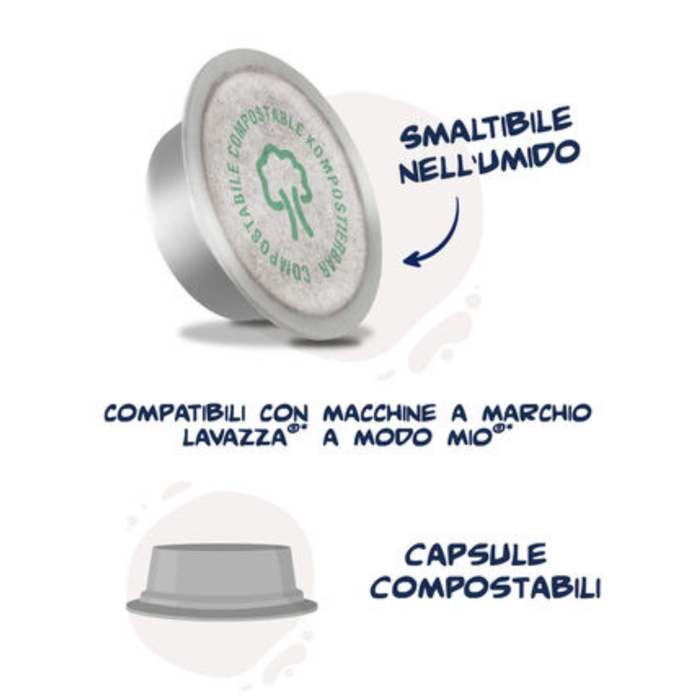 Capsule caffè Borbone Don Carlo compostabili A Modo Mio