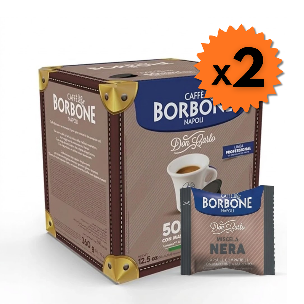 Capsule caffè Borbone Don Carlo miscela NERA compatibili A Modo Mio 2x50 pz