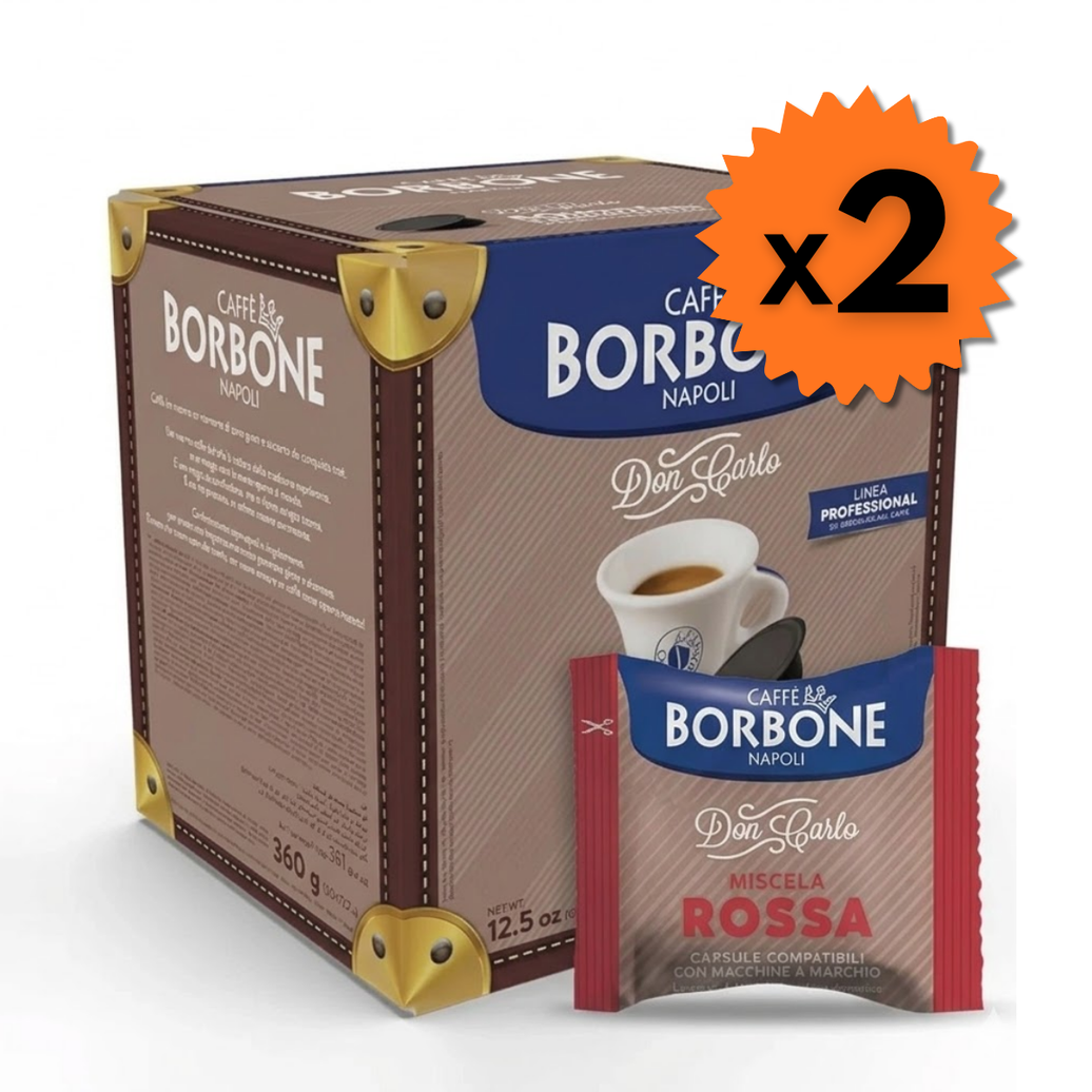 Capsule caffè Borbone Don Carlo miscela ROSSA compatibili A Modo Mio 2x50 pz