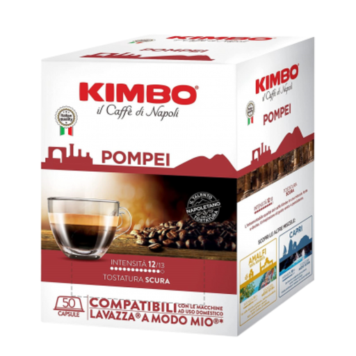 Capsule caffè Kimbo miscela Pompei compatibili A Modo Mio da 50 pz