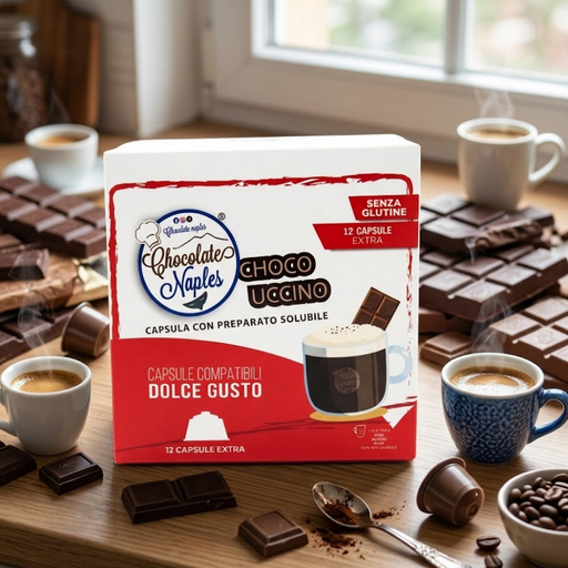 Chocolate Naples CHOCO UCCINO capsule compatibili Dolce Gusto foto ambientata