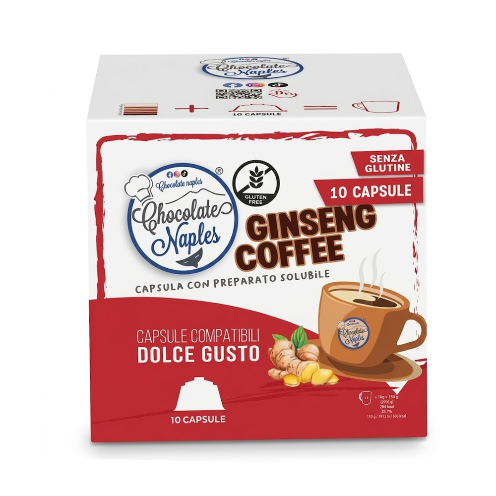 Chocolate Naples Ginseng Coffee capsule compatibili Dolce Gusto