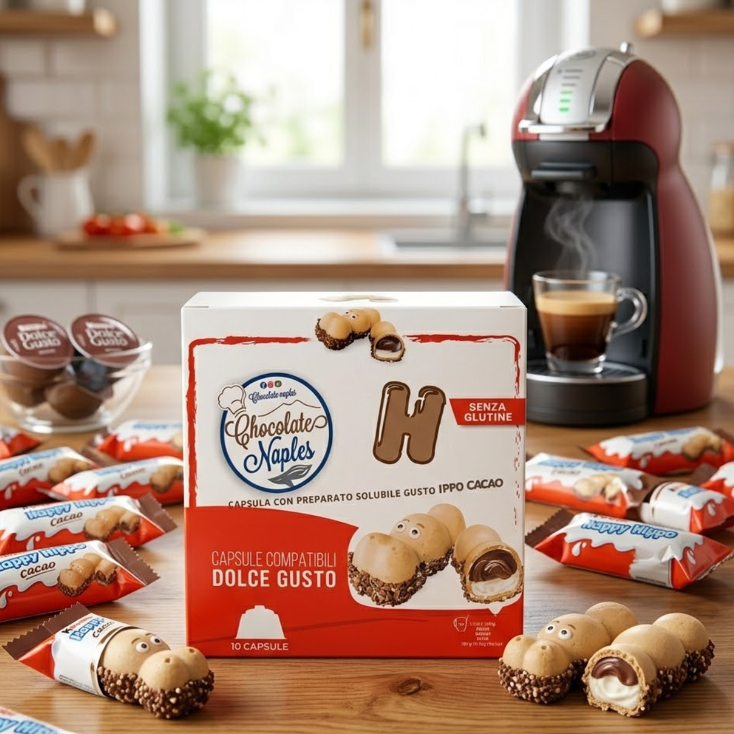 image Chocolate Naples Ippo cacao 10 capsule compatibili Dolce Gusto