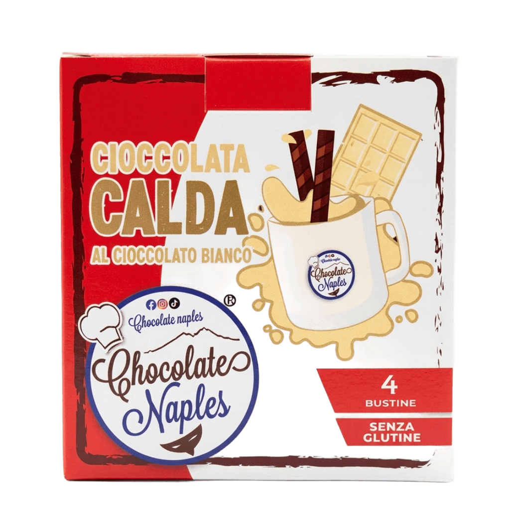 Chocolate Naples cioccolata calda al cioccolato bianco da 4 bustine