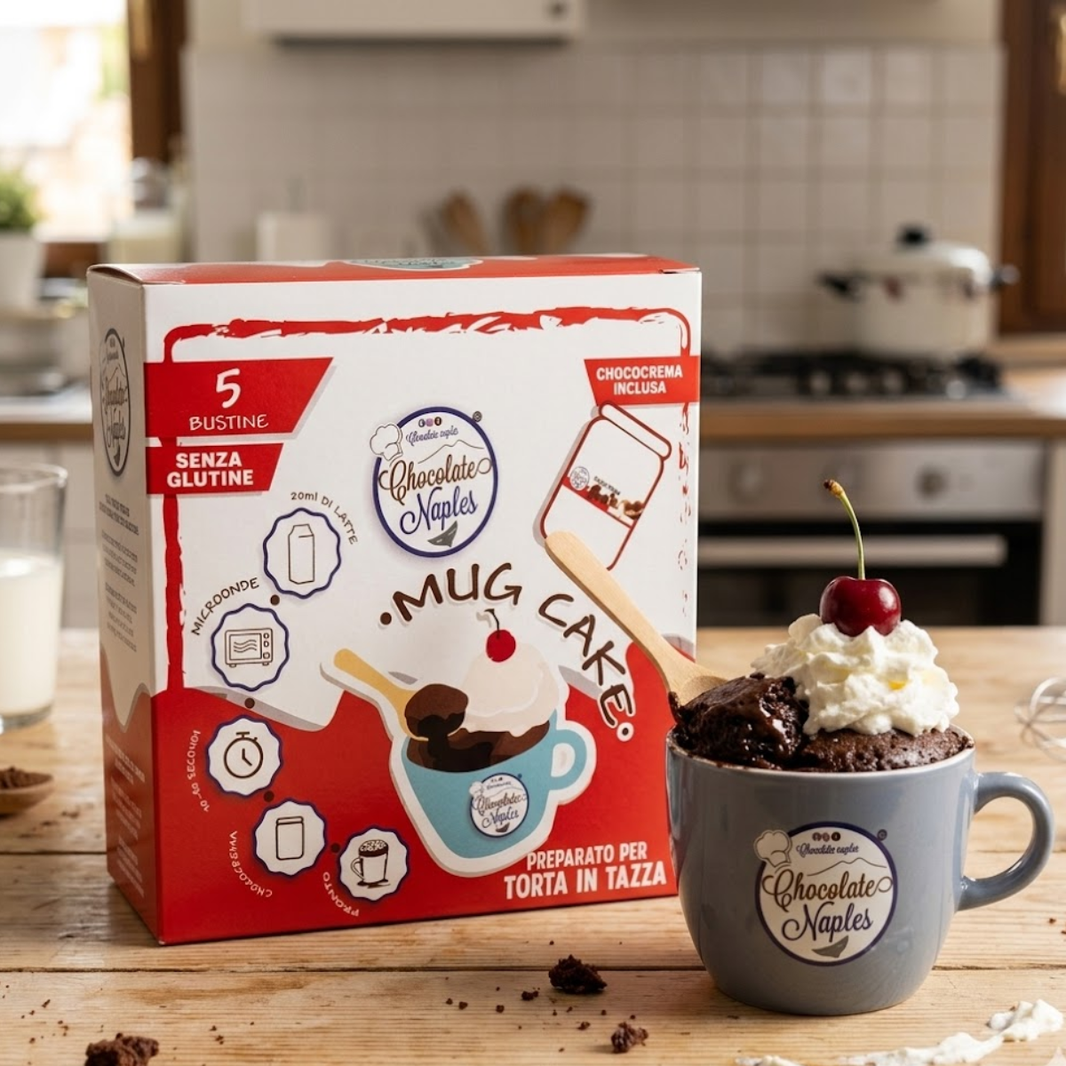 image Chocolate Naples mug cake + chococrema da 5 bustine - immagine ambientata