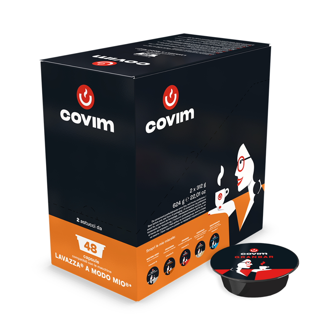Covim capsule caffè Granbar compatibili A Modo Mio - 2x48pz