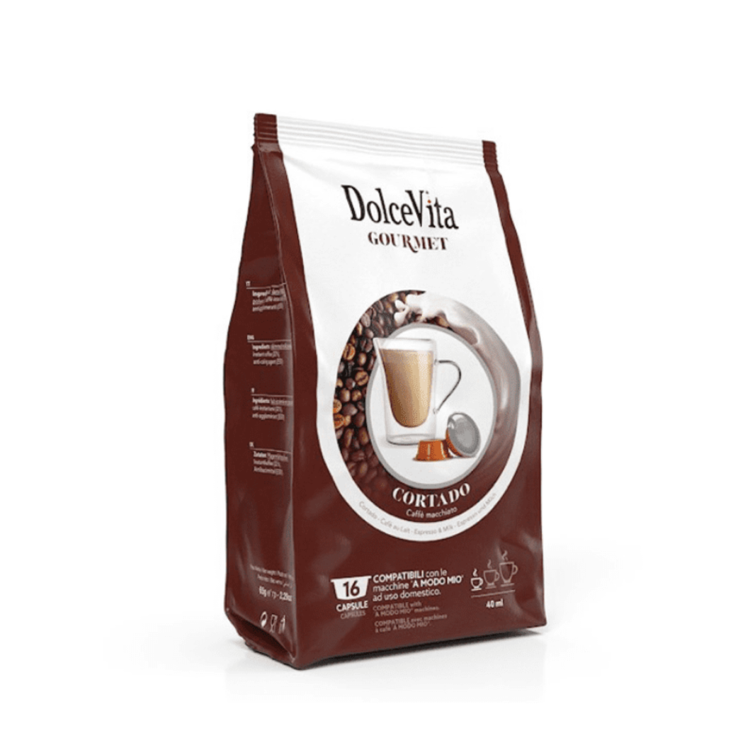 image DolceVita capsule caffè macchiato compatibili A Modo Mio 16 pz