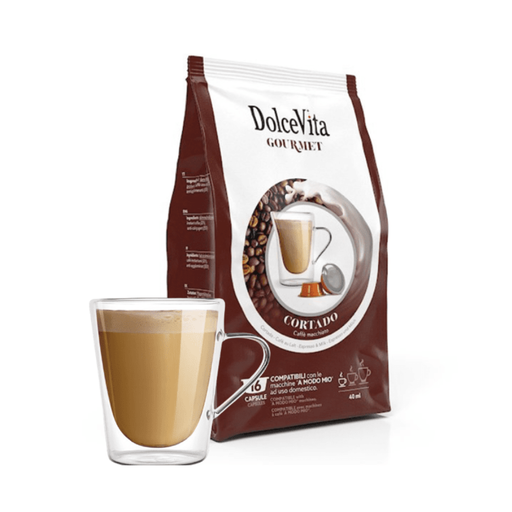 DolceVita capsule caffè macchiato compatibili A Modo Mio da 16 pz