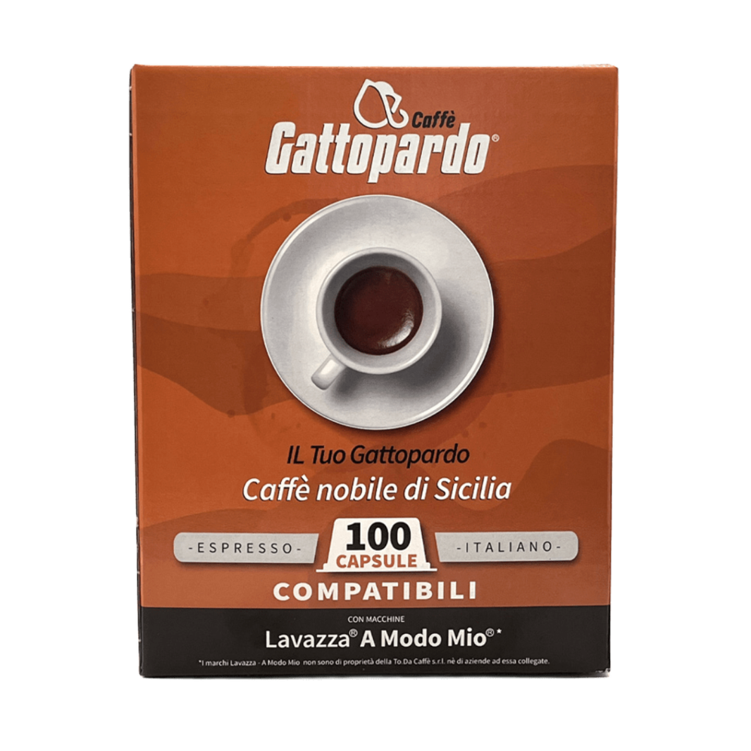 image Gattopardo caffè Dakar in capsule compatibili A Modo Mio 100 pz