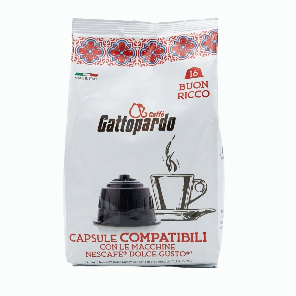 Gattopardo caffè Ricco capsule compatibili Dolce Gusto da 16 pz