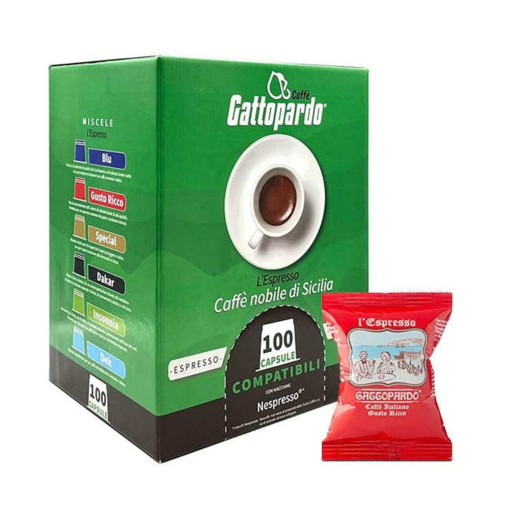 Gattopardo caffè Ricco in capsule compatibili Nespresso da 100 pz