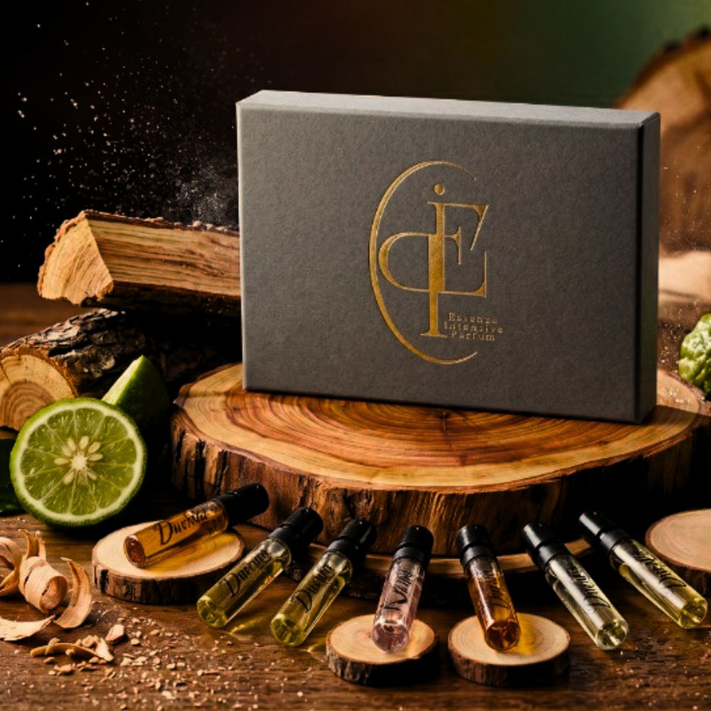 Immagine ambientata del Box regalo Experience Intensive Parfum 7 fiale da 5 ml