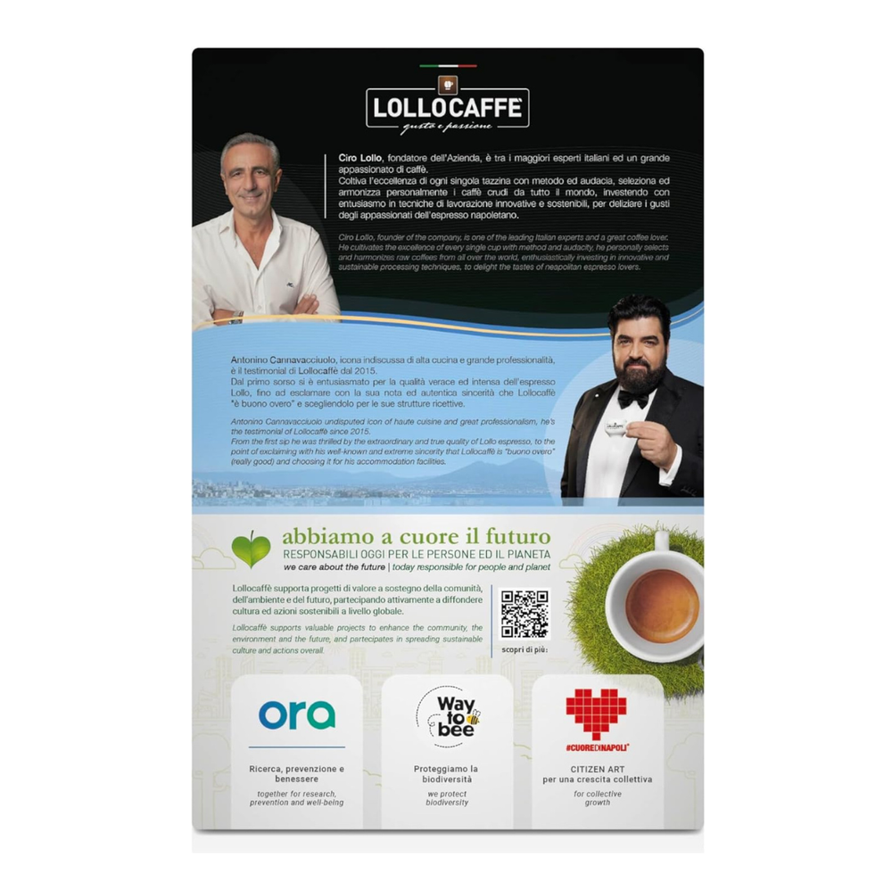 Lato della scatola lollo caffè capsule