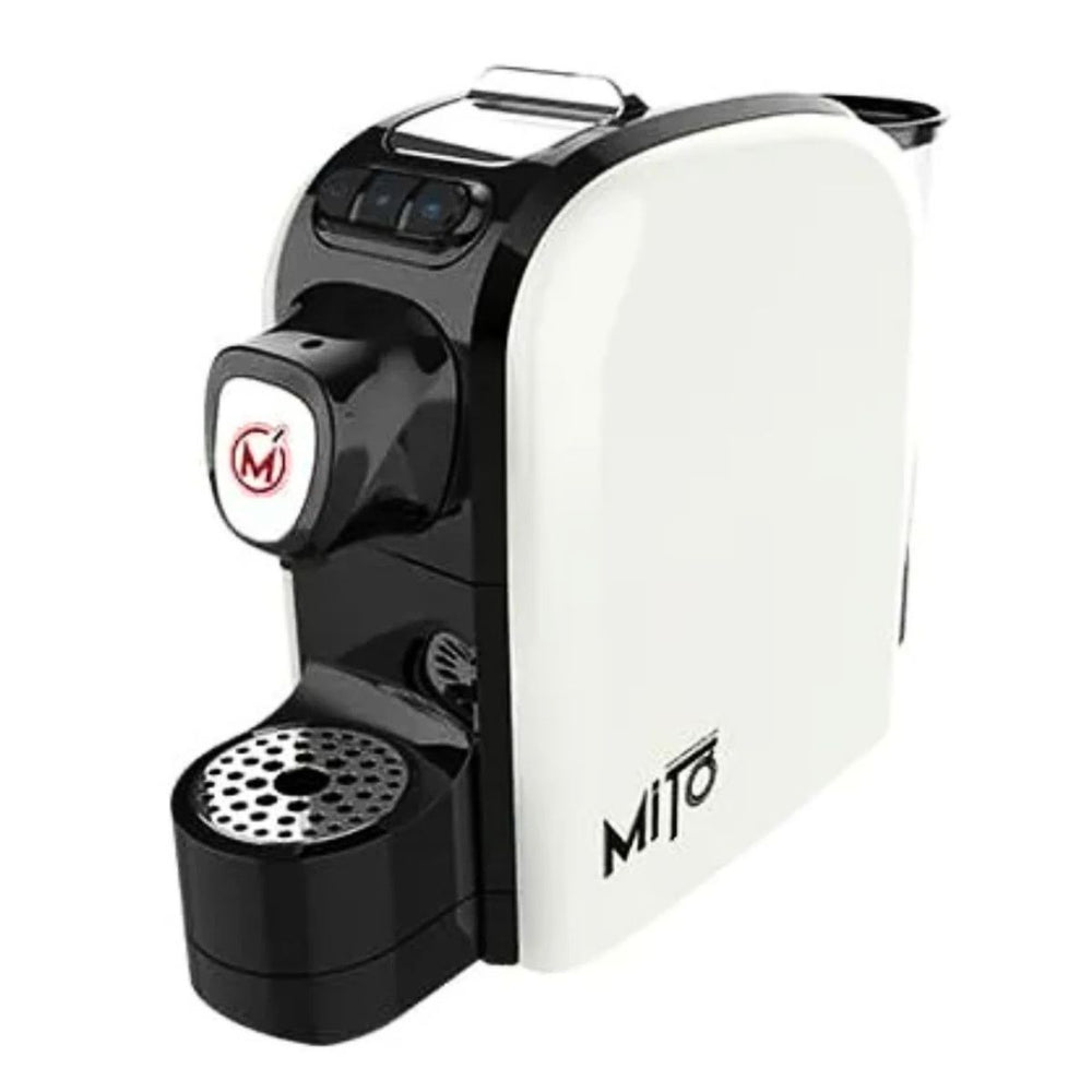 Macchina del caffè a cialde Mito bianca e nera
