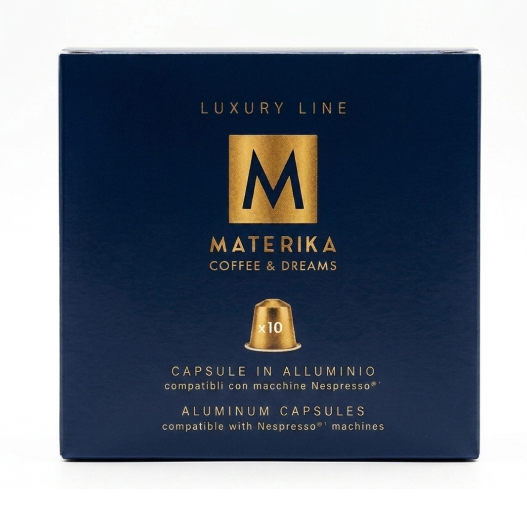 Materika Luxury Line – 10 Capsule in Alluminio Compatibili Nespresso®