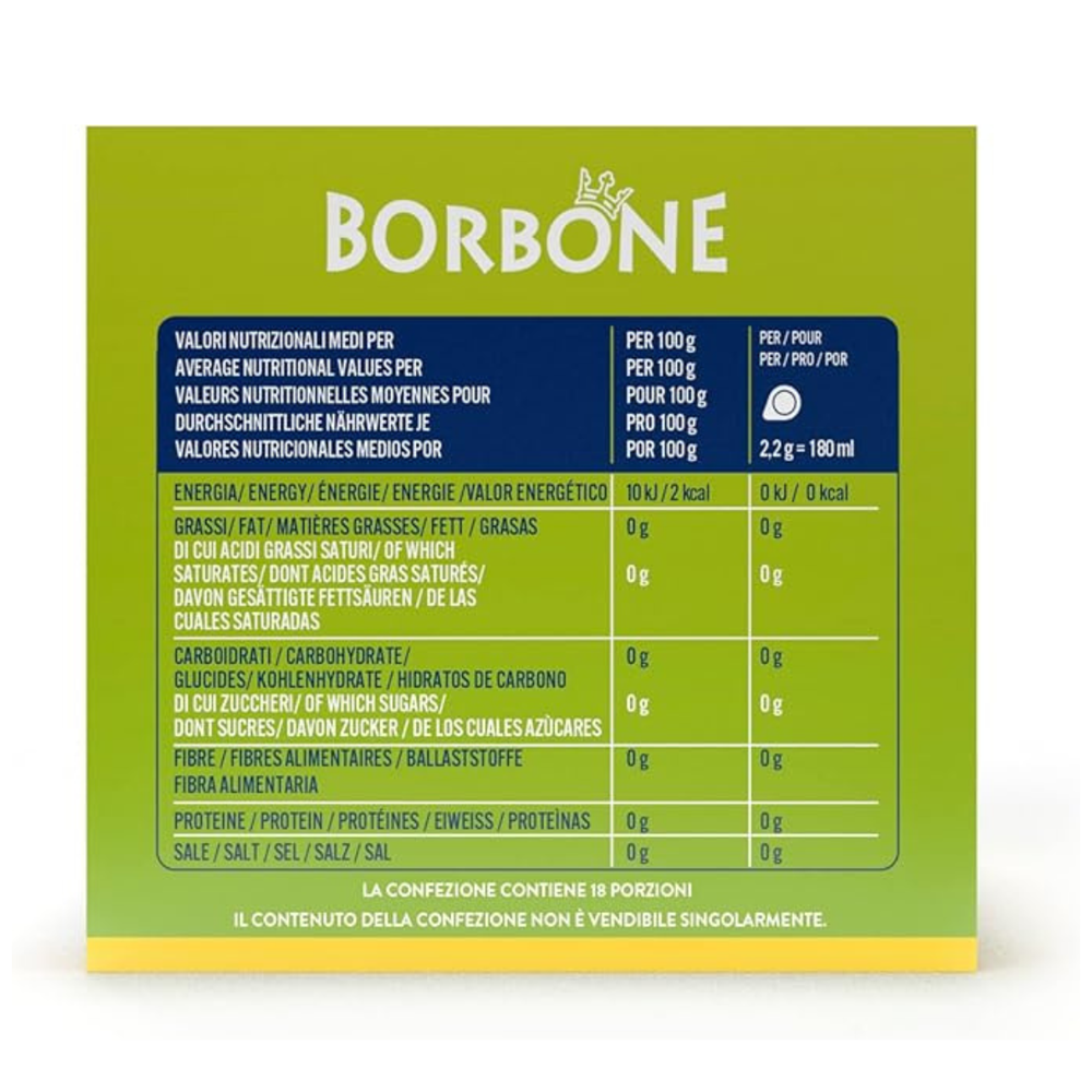 Retro confezione cialde Borbone zenzero e limone