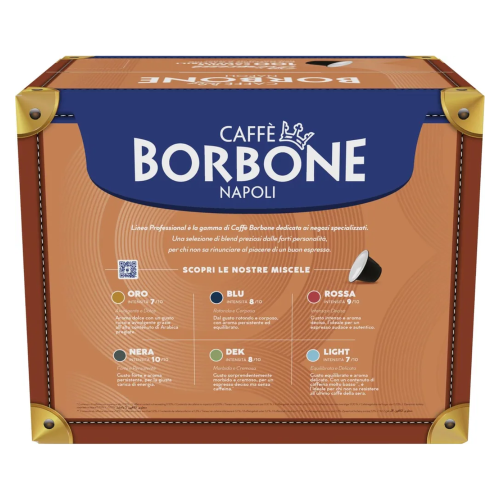 Retro scatola capsule caffè Borbone Represso da 100 pz