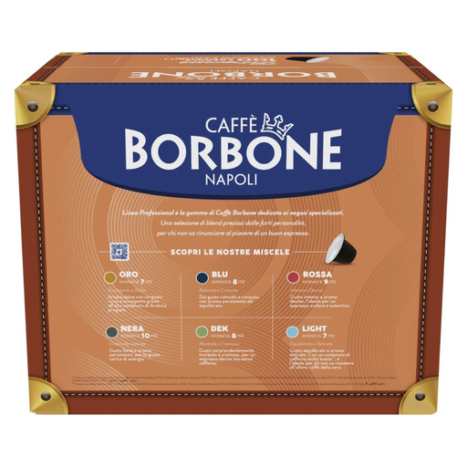 Retro scatola capsule caffè Borbone Represso da 100 pz