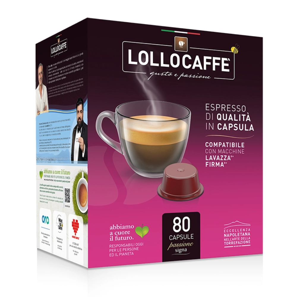 Scatola Lollo Caffè capsule compatibili Lavazza Firma da 80 pz