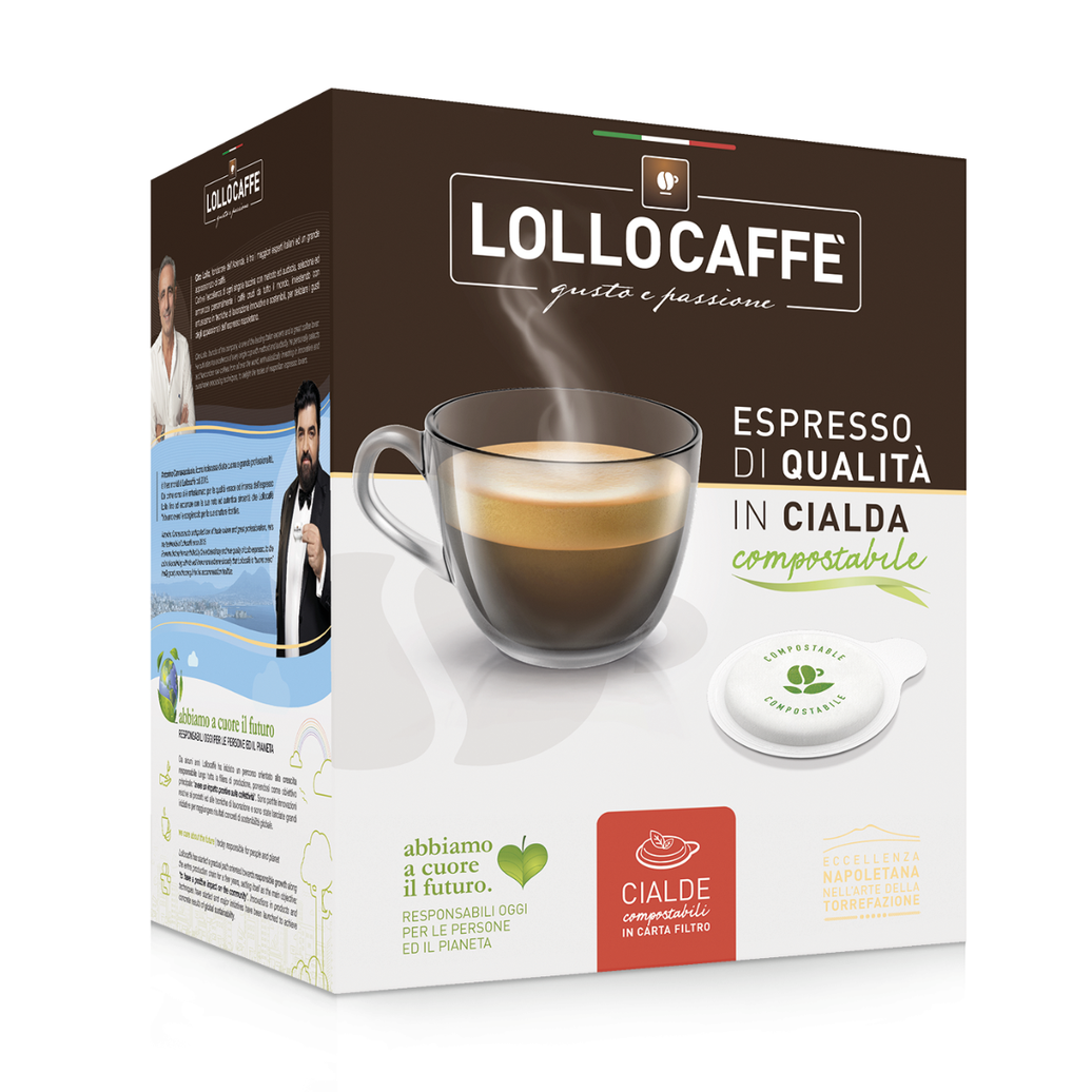 Scatola delle Lollo Caffè cialde compostabili Miscela CLASSICA da 100 pz