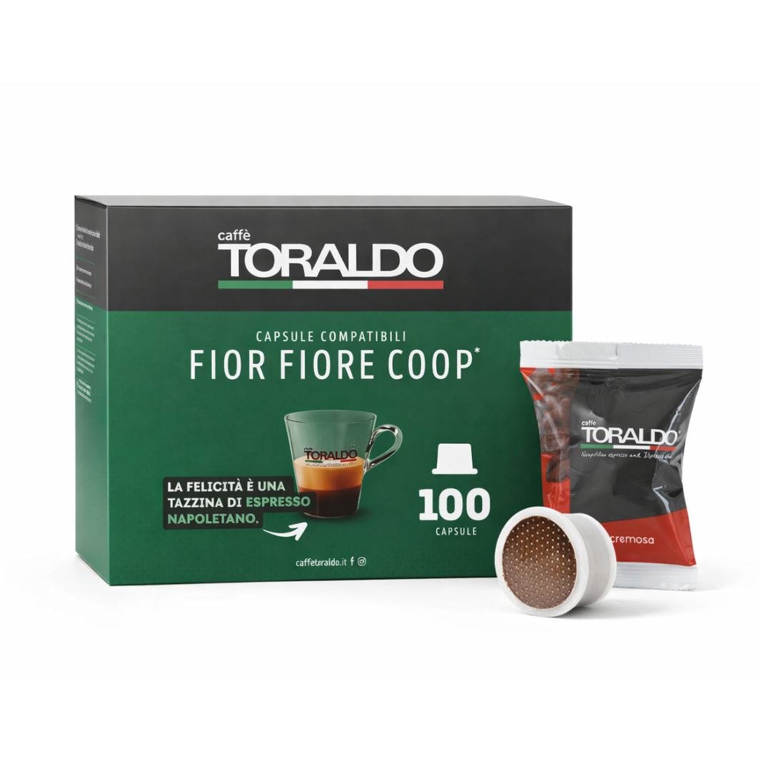Toraldo capsule caffè miscela cremosa compatibili Fior Fiore Coop da 100 pz