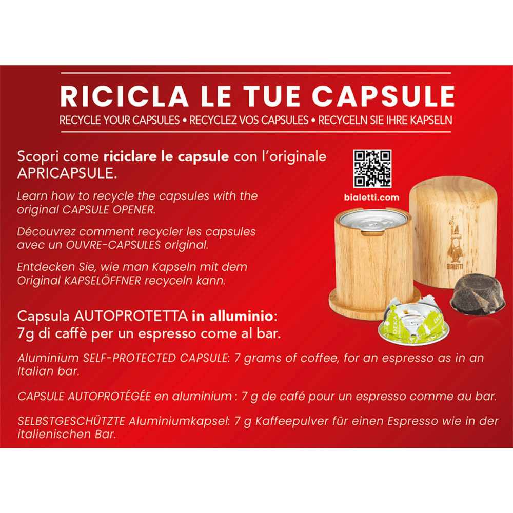 capsule caffè Bialetti in alluminio riciclabile