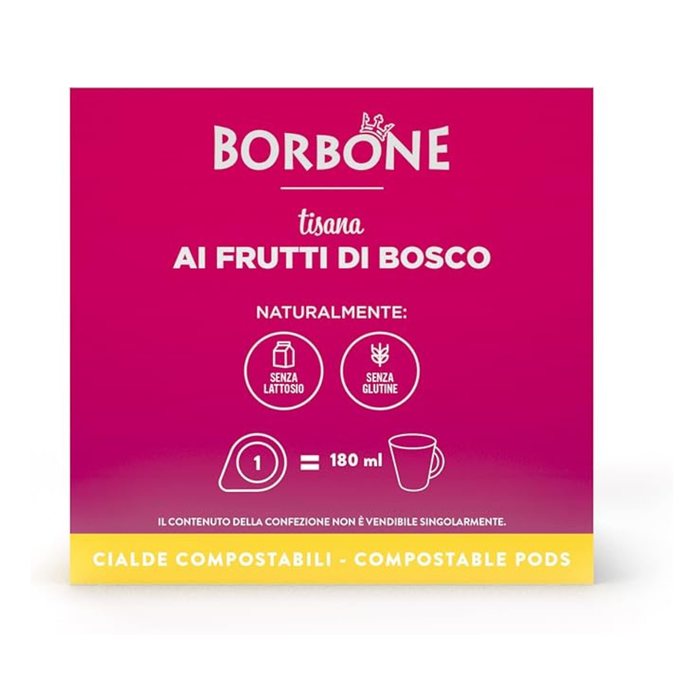confezione Cialde Borbone Frutti di Bosco compatibili da 18 pz
