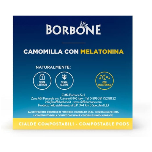 scatola cialde Borbone Camomilla con Melatonina da 18 pz